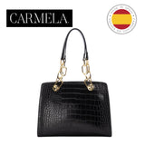CARMELA CROC EMBOSSED HANDBAG