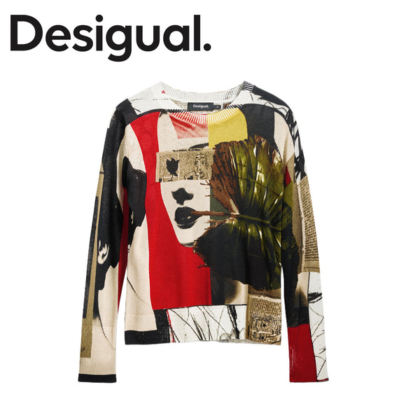 DESIGUAL COLLAGE SWEATER