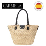 CARMELA RAFFIA SHOPPER BAG