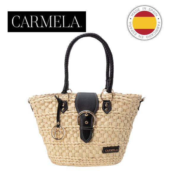 CARMELA RAFFIA SHOPPER BAG
