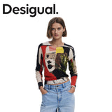 DESIGUAL COLLAGE SWEATER