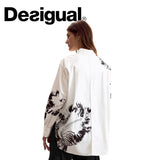 DESIGUAL LACROIX ORCHID OVERSIZED SHIRT