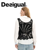 DESIGUAL LIRIO SHIRT AND VEST SET