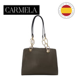 CARMELA ZEBRA EMBOSSED HANDBAG