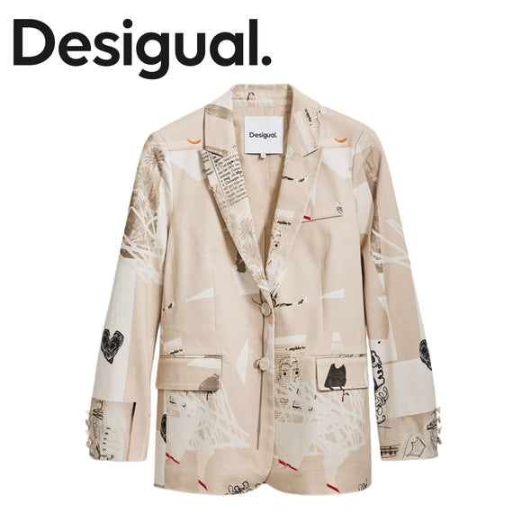 DESIGUAL NEWSPAPER BLAZER