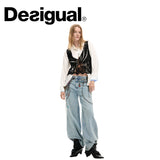 DESIGUAL LIRIO SHIRT AND VEST SET